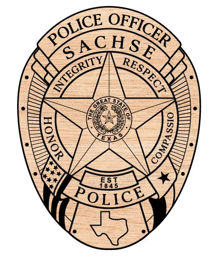Sachse Police Officer Badge SVG Texas Law Enforcement Vector
