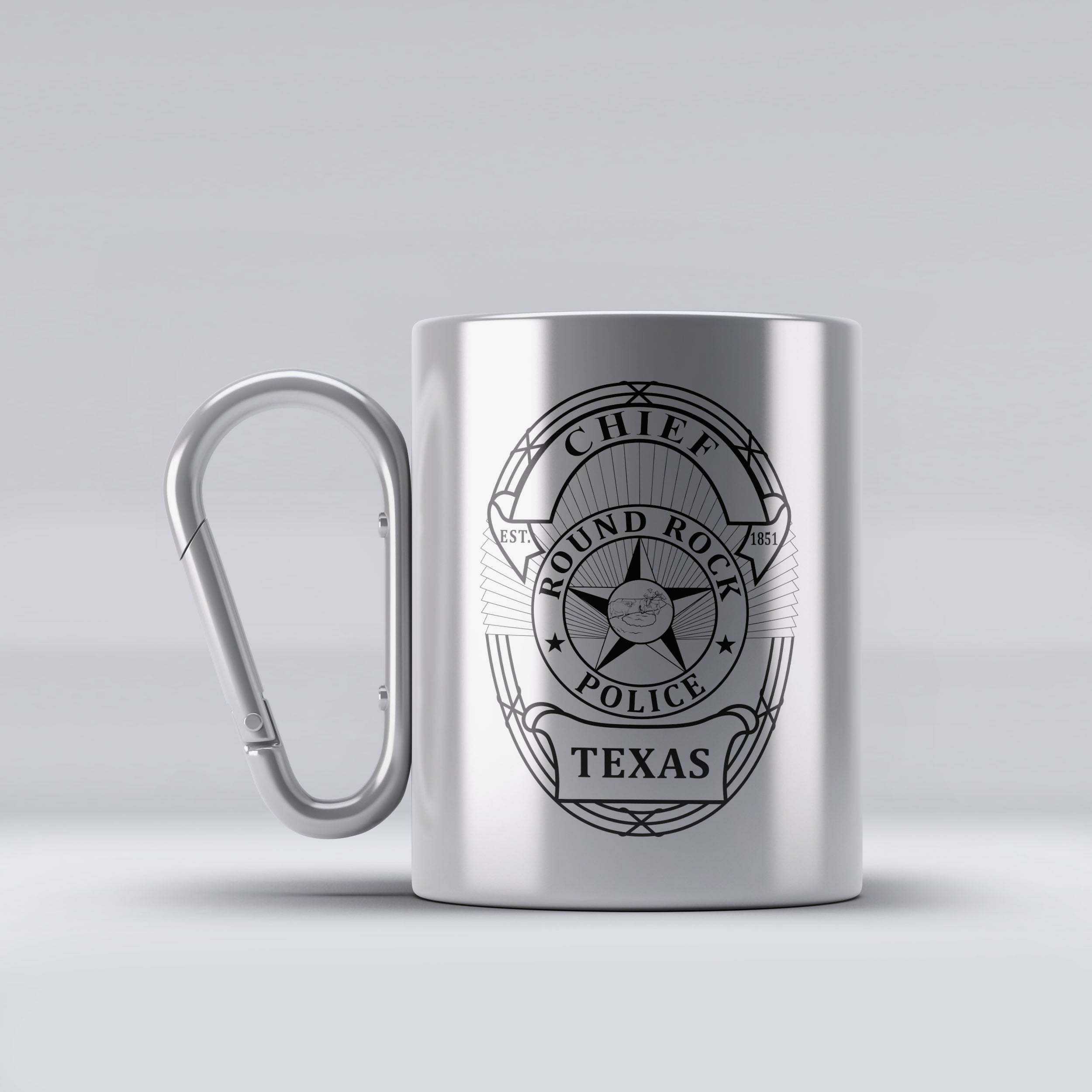 Round Rock  Texas Police Chief Badge& Mug