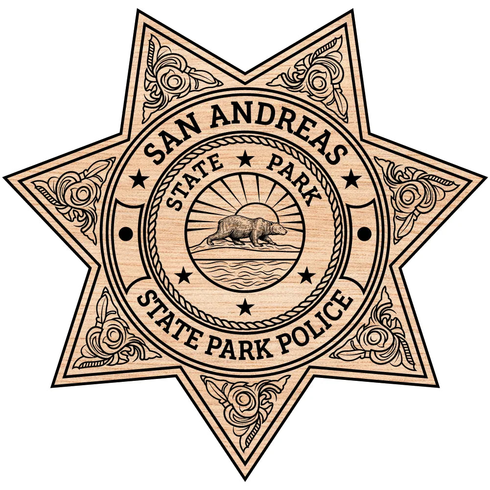 San Andreas State Park Police Badge SVG Law Enforcement Vector