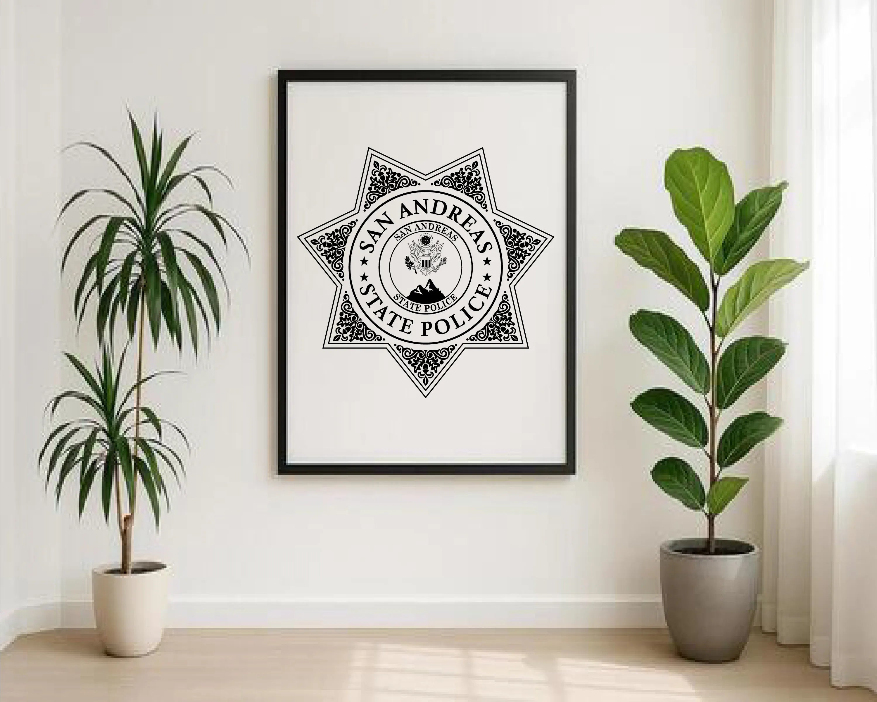 San Andreas State Police Badge SVG San Andreas Law Enforcement Vector