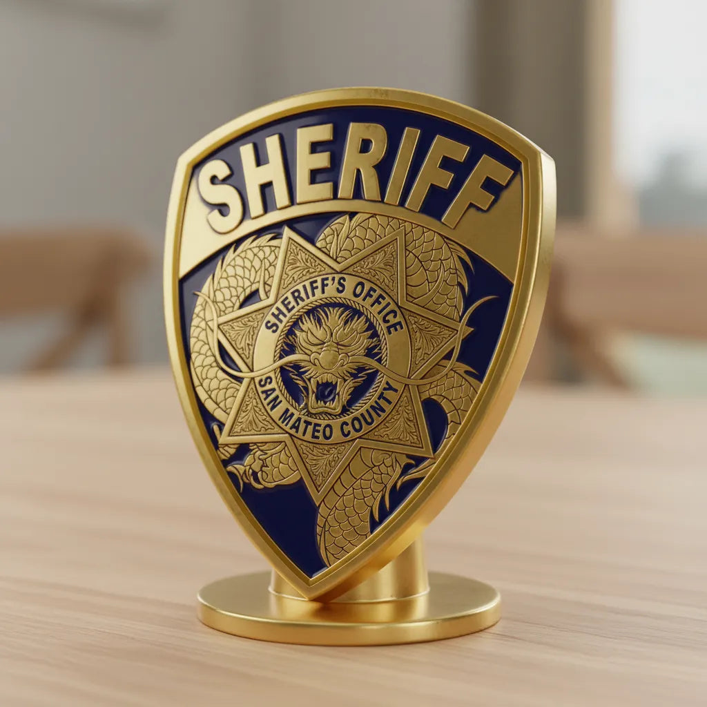 San Mateo County Sheriff Patch SVG

California Law Enforcement Vector Design

Sheriff Shield Patch Engraving File

San Mateo CA Sheriff Sign CNC File

California Bear Patch Vector for Laser Cutting