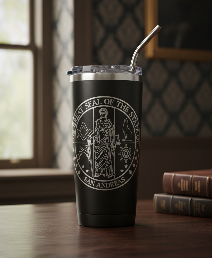 Great Seal of San Andreas SVG

San Andreas State Emblem Vector

Lady Justice Gamer Logo Design

Wolf and Masonic Square Shield

San Andreas Roleplay Badge CNC File