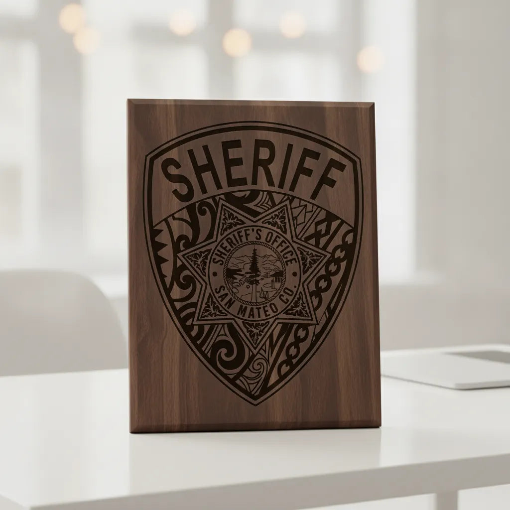 San Mateo County Sheriff Patch SVG

California Law Enforcement Vector

Sheriff Office Star Shield Emblem

Deputy Plaque Engraving File

San Mateo Sign CNC File