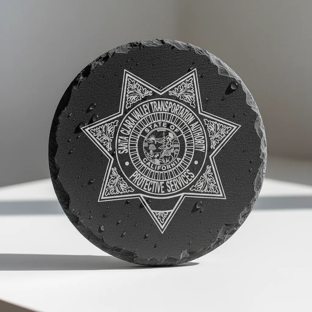 Santa Clara Valley Protective Services Badge SVG

California Transit Security Vector Design

7-Point Star Badge Engraving File

Santa Clara Valley VTA Sign CNC File

California State Seal Badge Vector for Lasers
