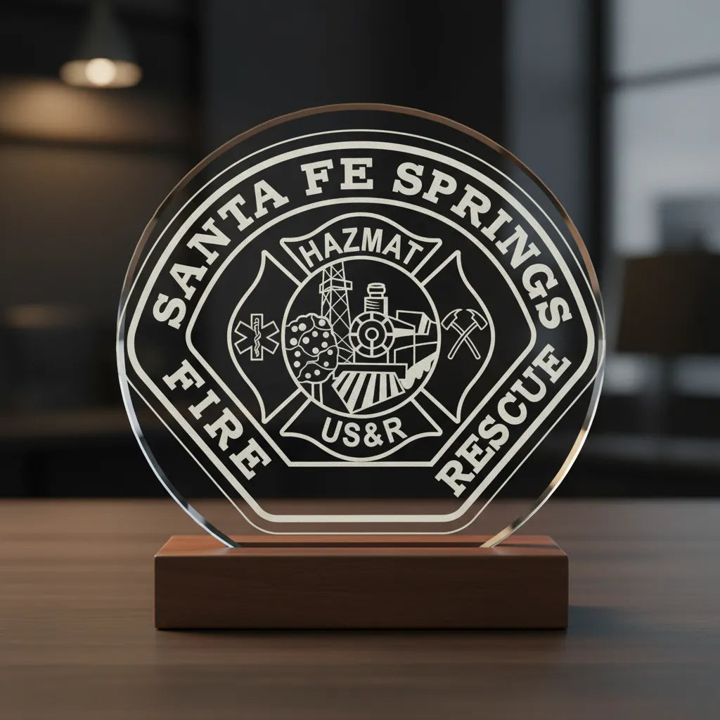 Santa Fe Springs Fire Rescue Patch SVG

California Fire Department Vector

Firefighter Maltese Cross Emblem

Firefighter Plaque Engraving File

Santa Fe Springs Fire Sign CNC File