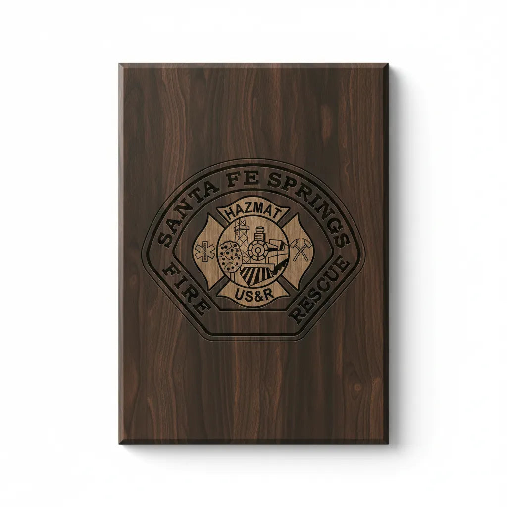 Santa Fe Springs Fire Rescue Patch SVG

California Fire Department Vector

Firefighter Maltese Cross Emblem

Firefighter Plaque Engraving File

Santa Fe Springs Fire Sign CNC File