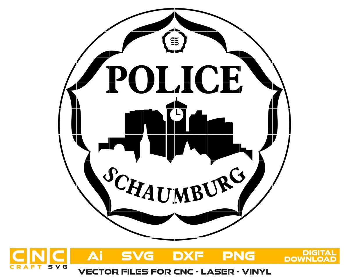 Schaumburg Police Department Logo SVG Illinois Law Enforcement Vector
