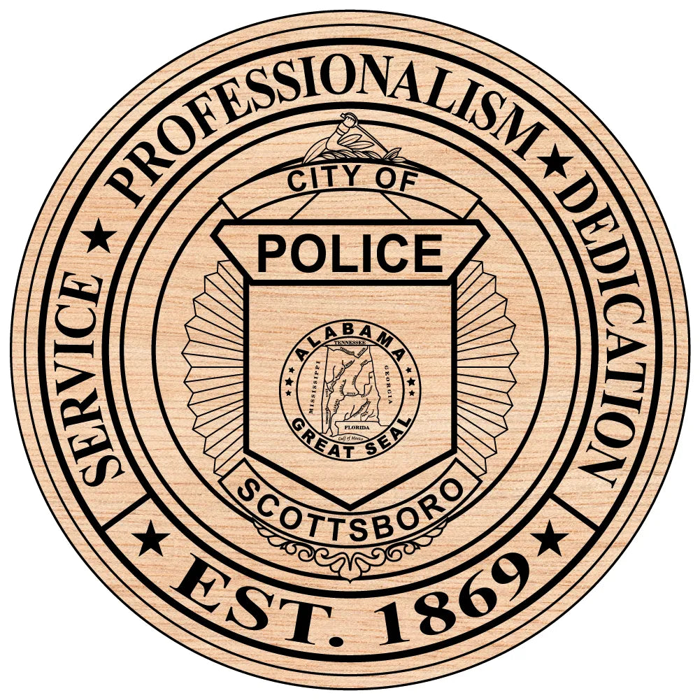Scottsboro Police Department Badge SVG Alabama Law Enforcement Seal Vector