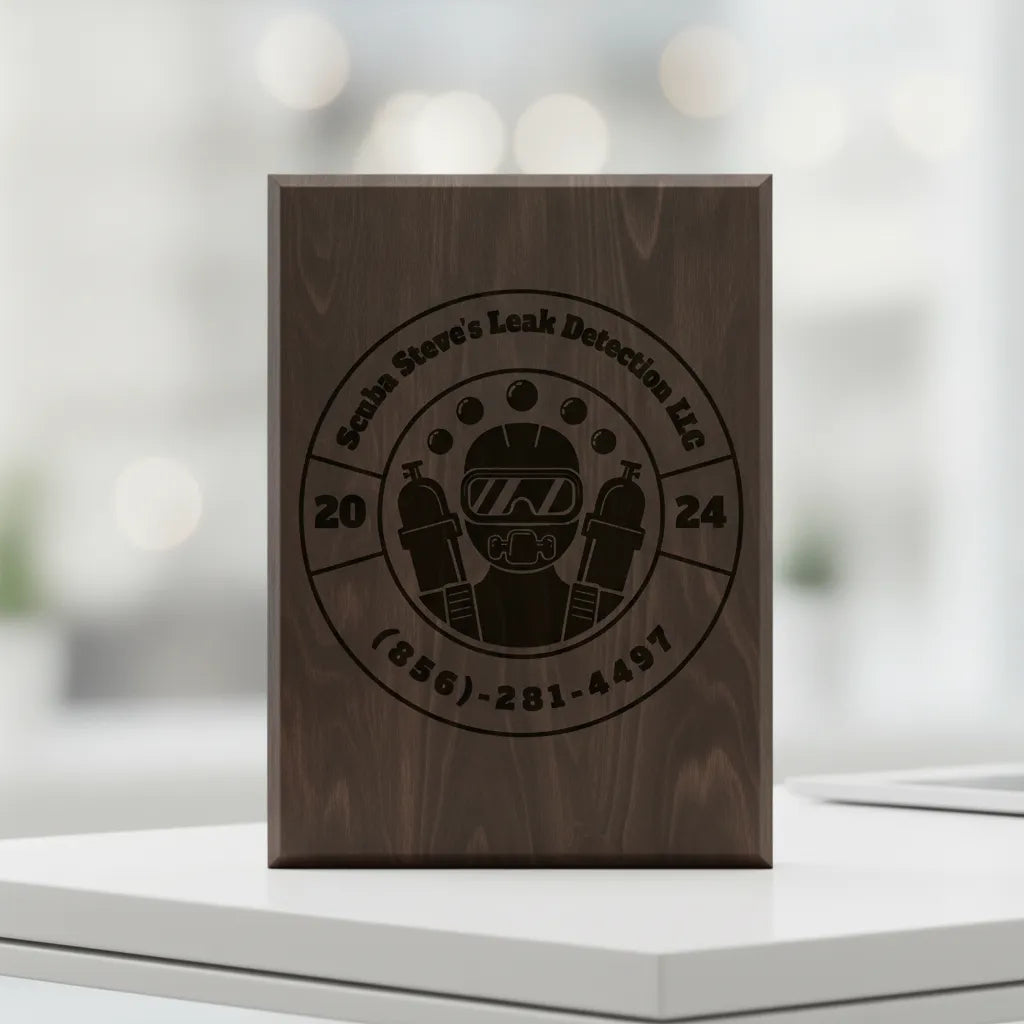 Scuba Steves Leak Detection Logo SVG

Scuba Diver Business Vector

Leak Detection Company Emblem

Business Sign Engraving File

Custom Company Logo CNC File