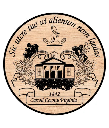 Seal of Carroll County Virginia SVG Law Enforcement Vector