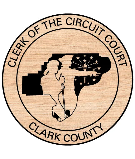 Seal of Clark County Clerk of Courts Indiana SVG Legal Vector