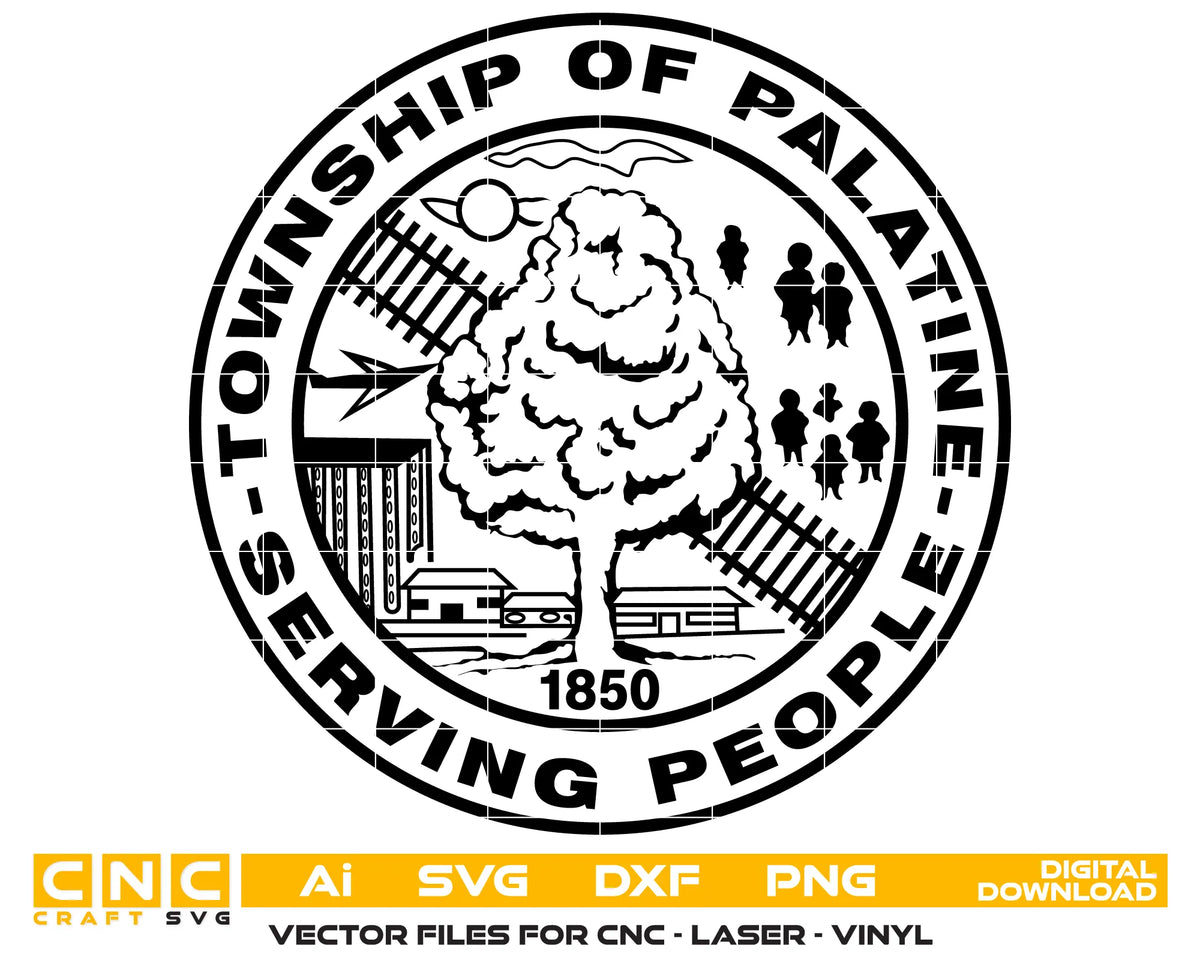 Seal of Palatine Township Illinois SVG Government Vector
