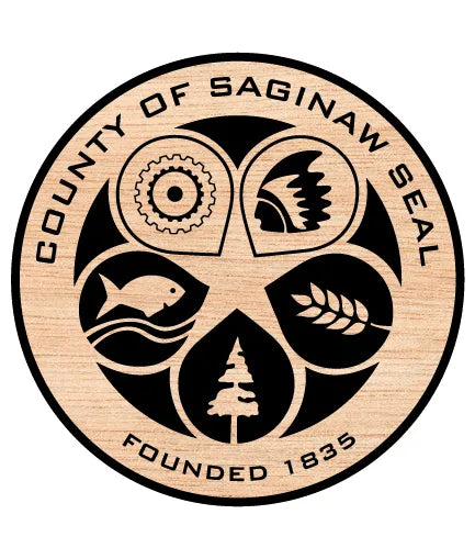 Seal of Saginaw County Michigan SVG Law Enforcement Vector