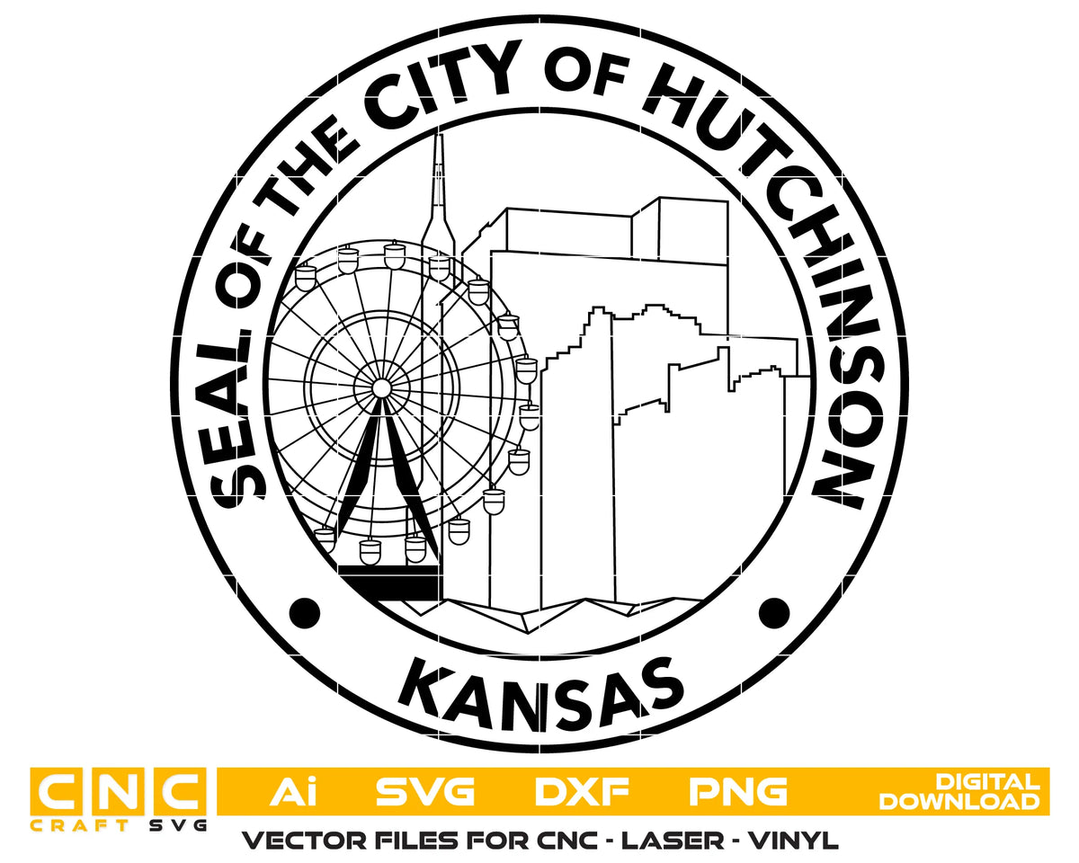 Seal Of The City Of Hutchinson Kansas SVG City Vector
