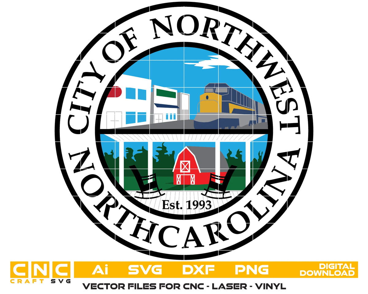 Seal Of The City Of Northwest North Carolina SVG City Vector