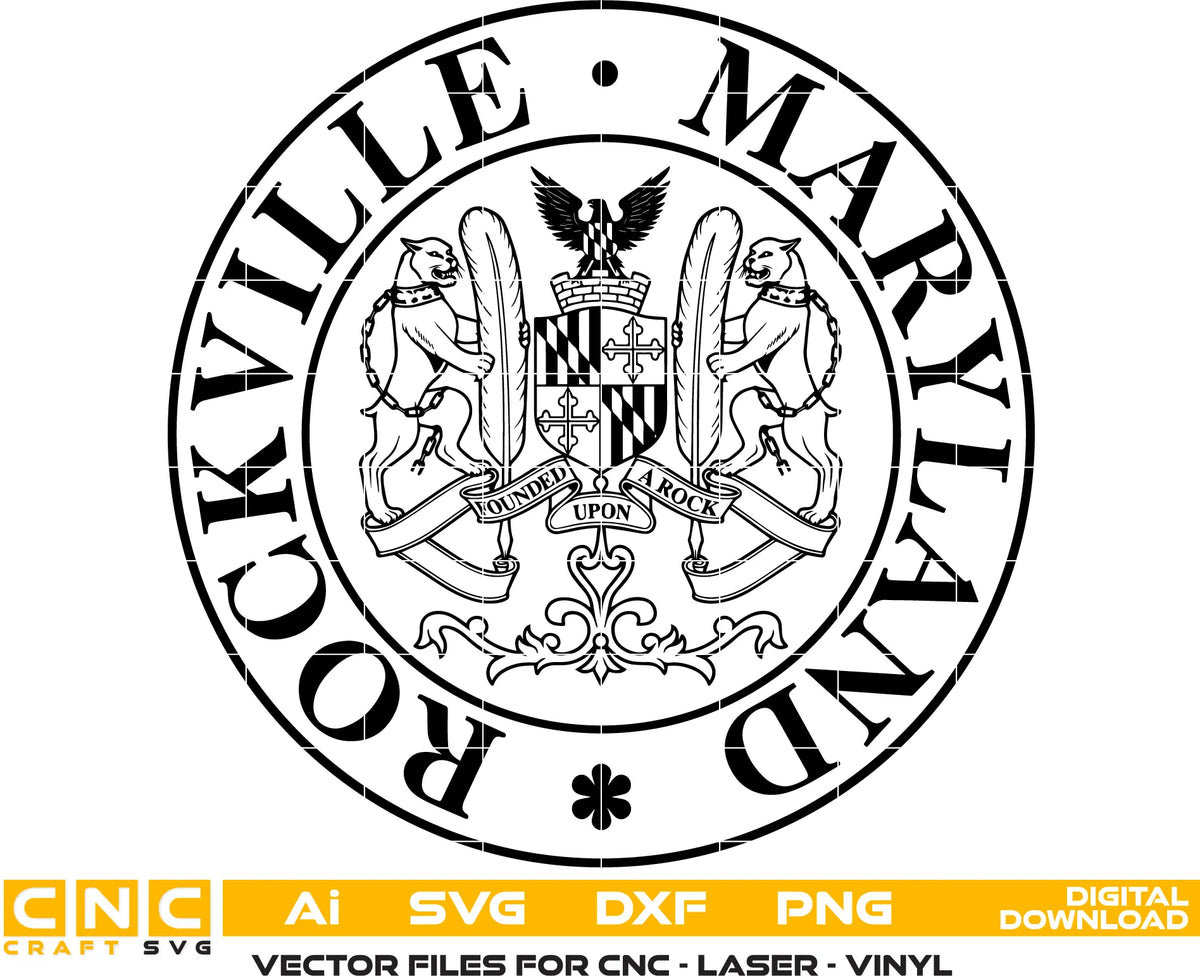 Seal of the City of Rockville Maryland SVG Municipal Seal Vector