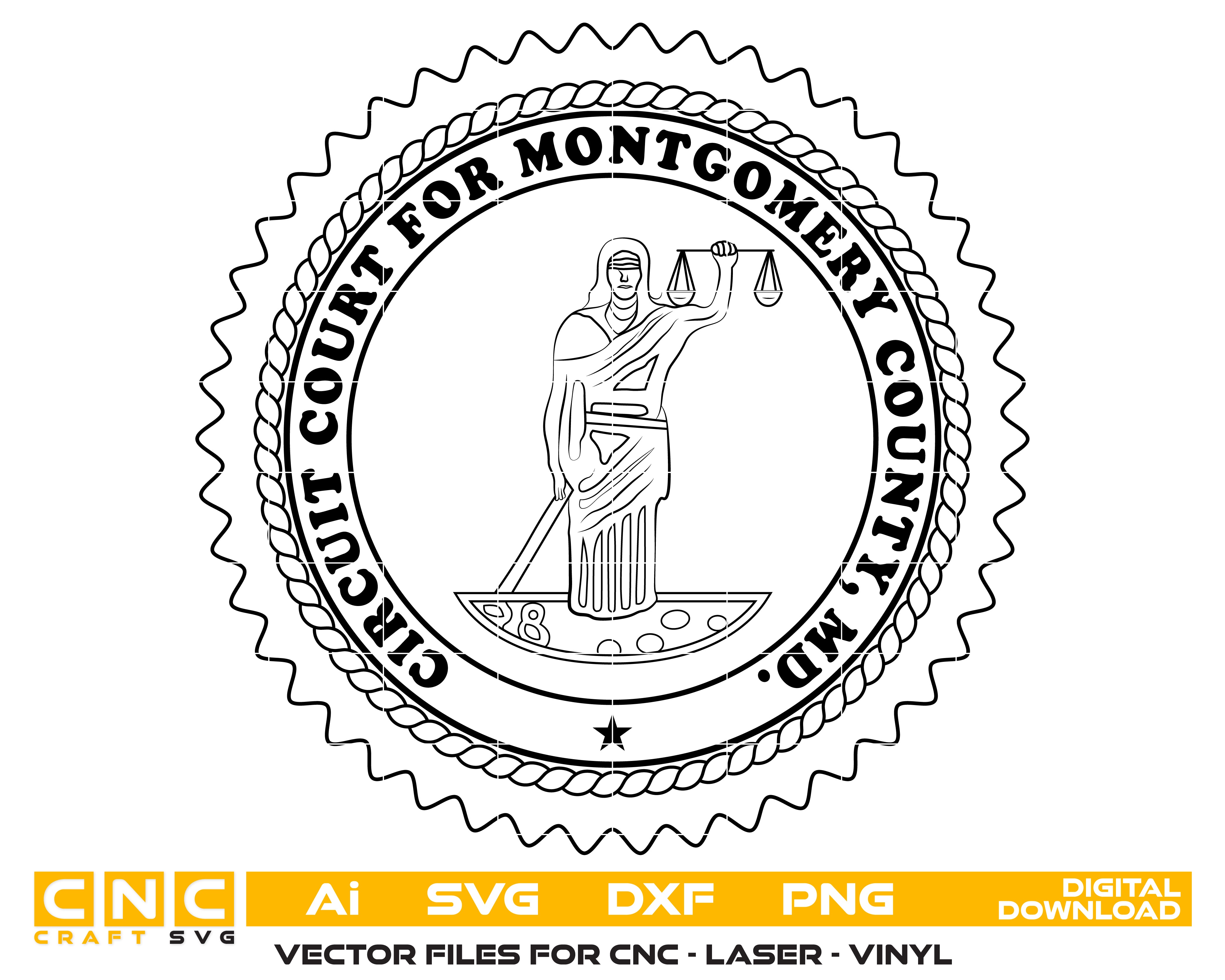 Seal of Circuit Court Montgomery County MD SVG
Montgomery County Circuit Court Seal Vector
Government Court Seal Maryland
Official Court Seal SVG
Montgomery County MD Court Emblem