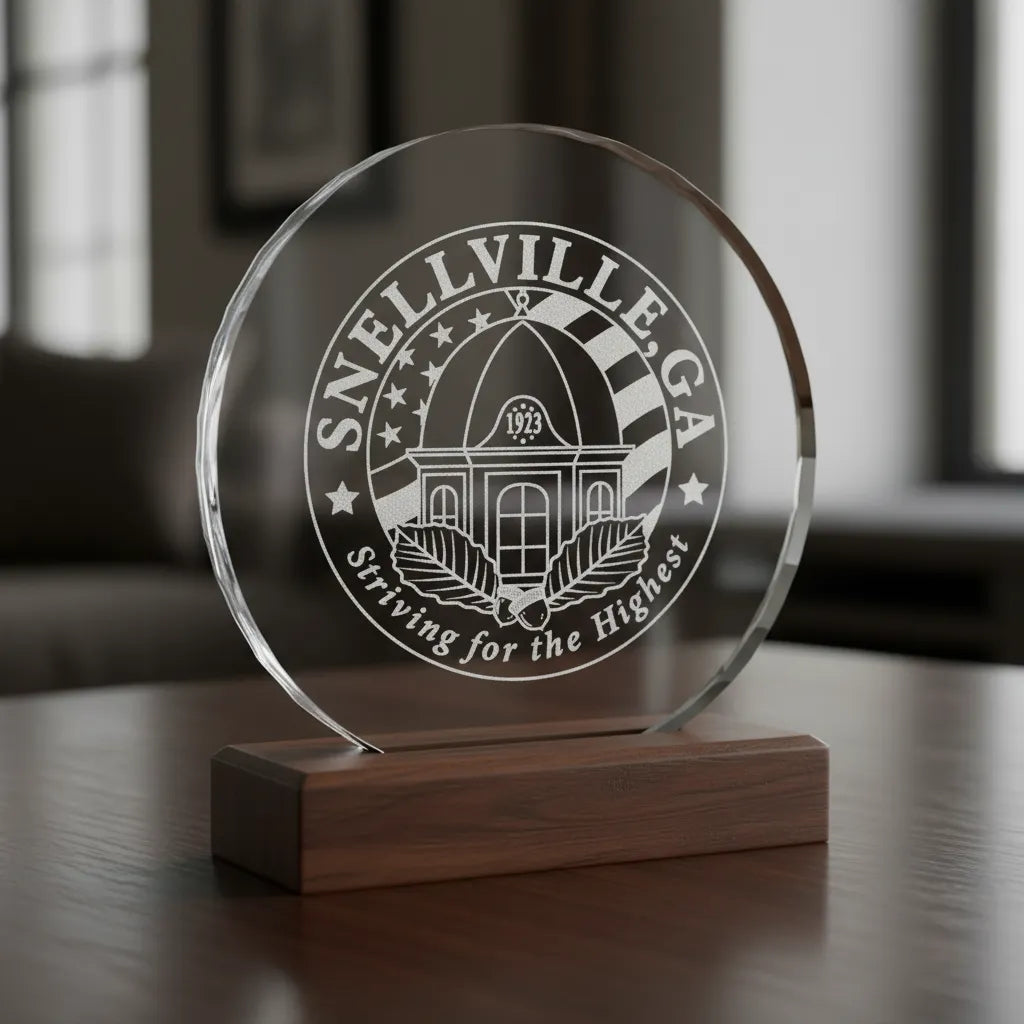 Seal of Snellville Georgia SVG

Snellville City Dome Vector Design

Striving for the Highest Engraving File

Georgia Municipal Sign CNC File

Snellville City Seal Vector for Laser Cutting