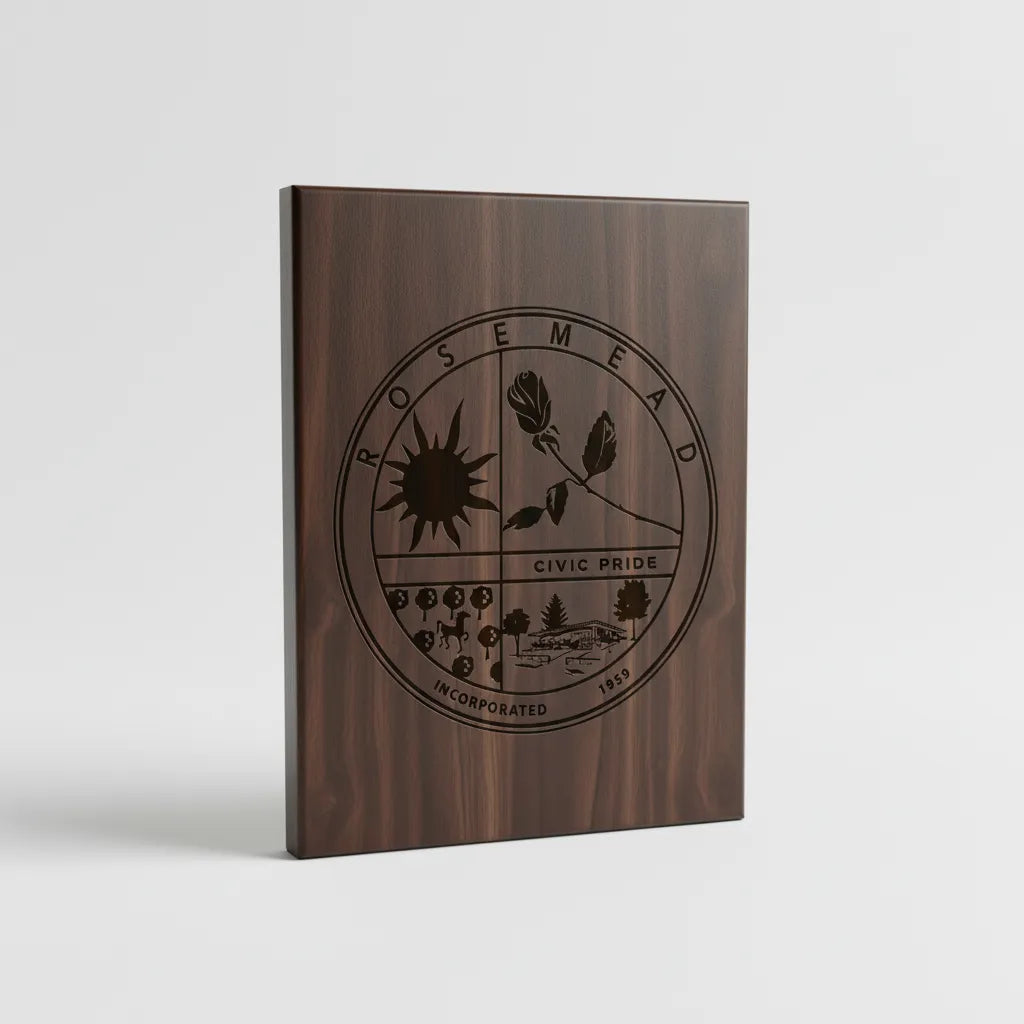 Seal of the City of Rosemead SVG

California Municipal Vector Design

City Seal Engraving File

Rosemead Civic Pride Sign CNC File

City Emblem Vector for Laser Cutting