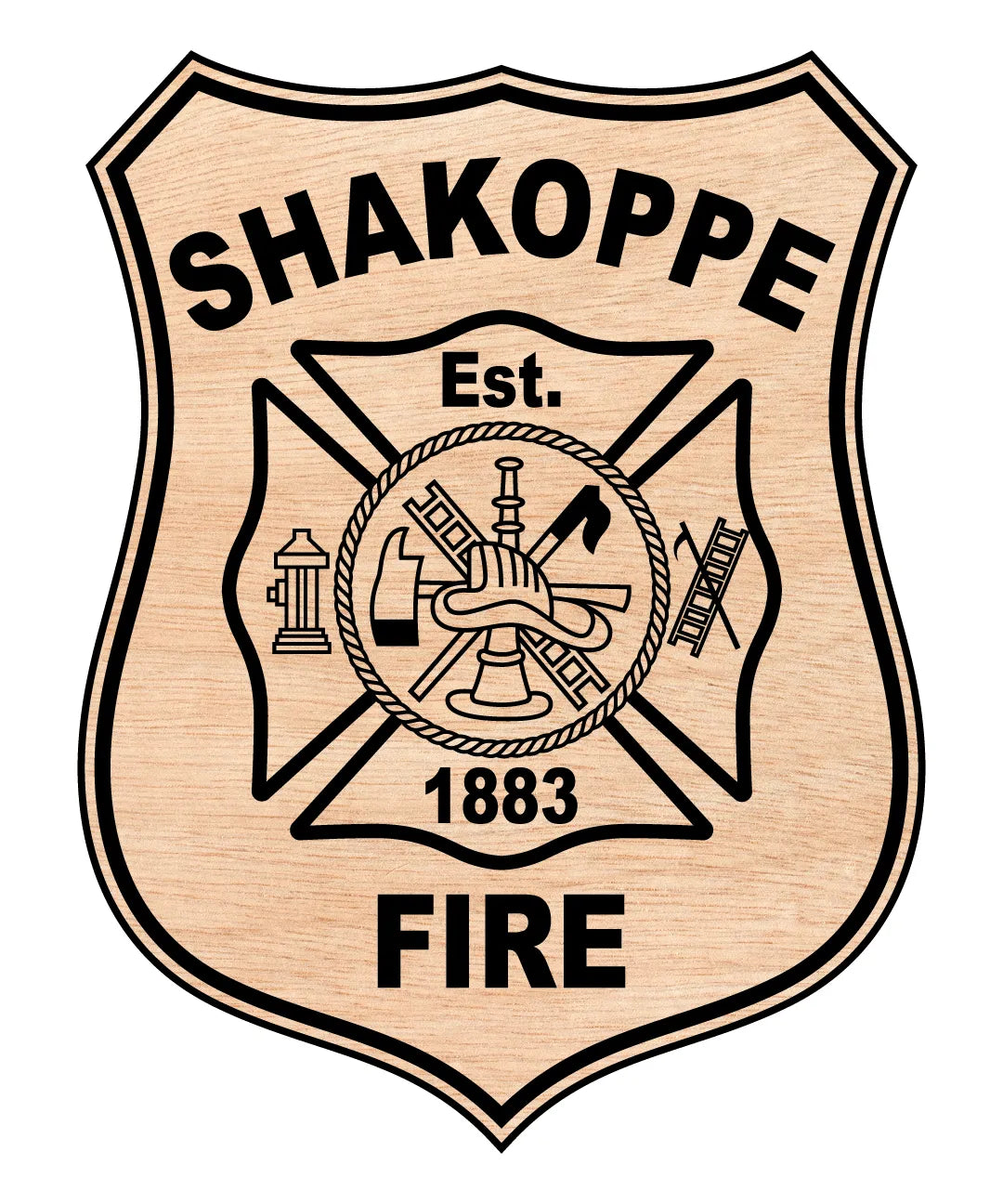 Shakopee Fire Department Badge SVG Minnesota Firefighter Vector