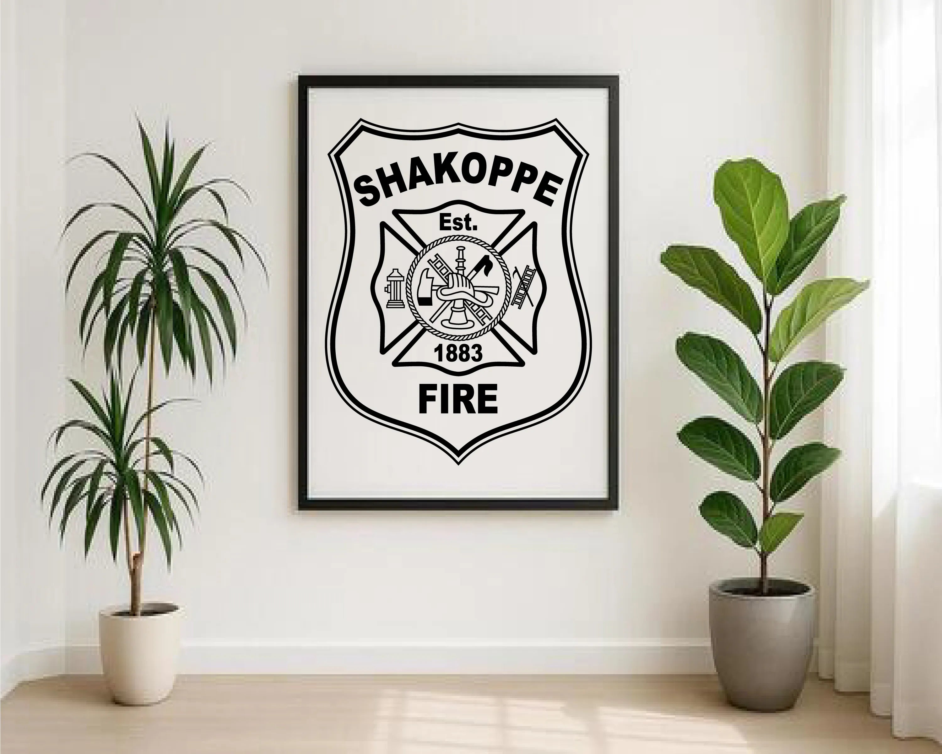 Shakopee Fire Department Badge SVG Minnesota Firefighter Vector