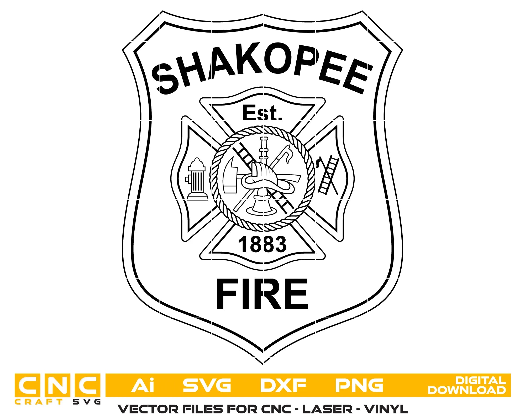 Shakopee Fire Department Patch SVG Minnesota Firefighter Vector