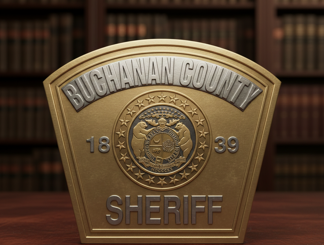 Buchanan County Sheriff Badge SVG

Missouri Law Enforcement Vector Design

Great Seal of Missouri Police Emblem

Sheriff Badge Engraving File

Buchanan County Shield CNC File