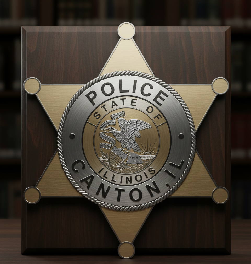 Canton Police Department Badge SVG

Illinois Law Enforcement Vector Design

State of Illinois Seal Police Emblem

Six Point Star Badge Engraving File

Canton IL Police Sign CNC File