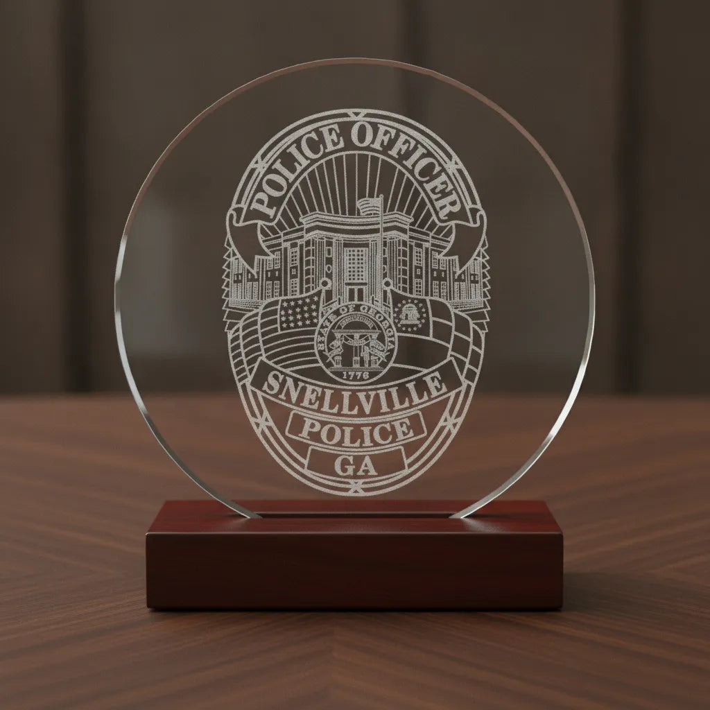 Snellville GA Police Officer Badge SVG

Georgia Law Enforcement Shield Vector

State of Georgia Seal Engraving File

Crossed Flags Police Badge Sign CNC

Police Shield Vector for Laser Engraving