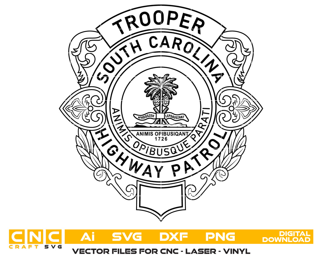 South Carolina Highway Patrol Trooper Badge SVG