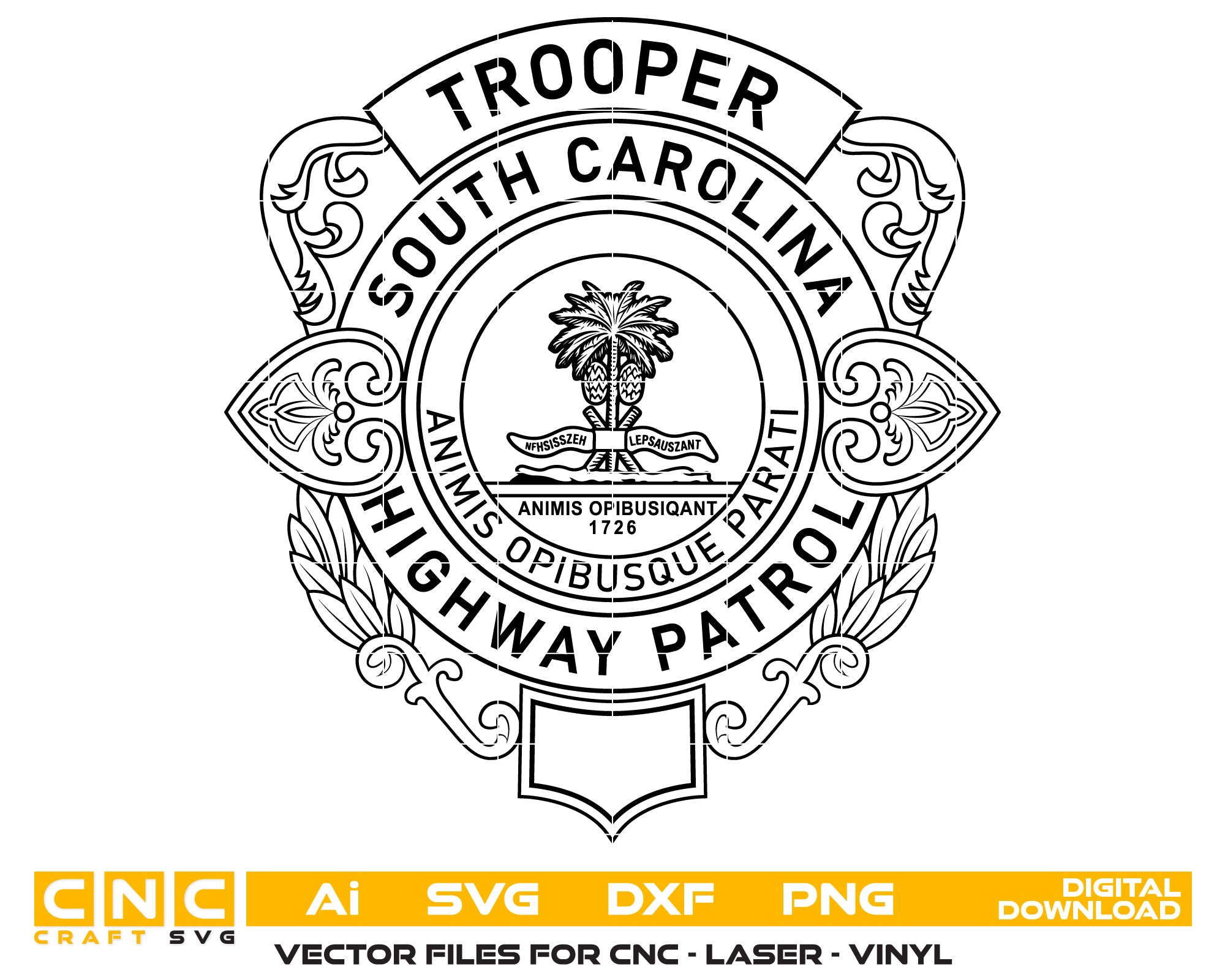 South Carolina Highway Patrol Badge SVG