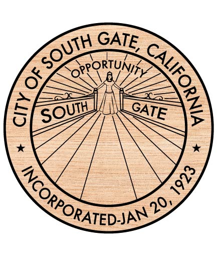 City of South Gate Seal SVG

California Municipal Emblem Vector

South Gate City Logo File

Civic Plaque Engraving Design

South Gate Seal CNC Vector File