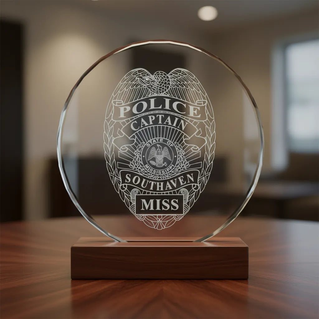 Southaven Police Captain Badge SVG

Mississippi Law Enforcement Vector

Police Captain Badge Engraving File

Southaven Police Sign CNC File

Captain Badge Vector for Laser Cutting
