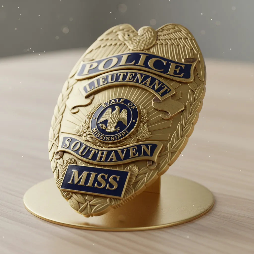 Southaven Police Lieutenant Badge SVG

Mississippi Law Enforcement Vector

Lieutenant Badge Engraving File

Southaven Police Sign CNC File

Police Lieutenant Vector for Laser Cutting