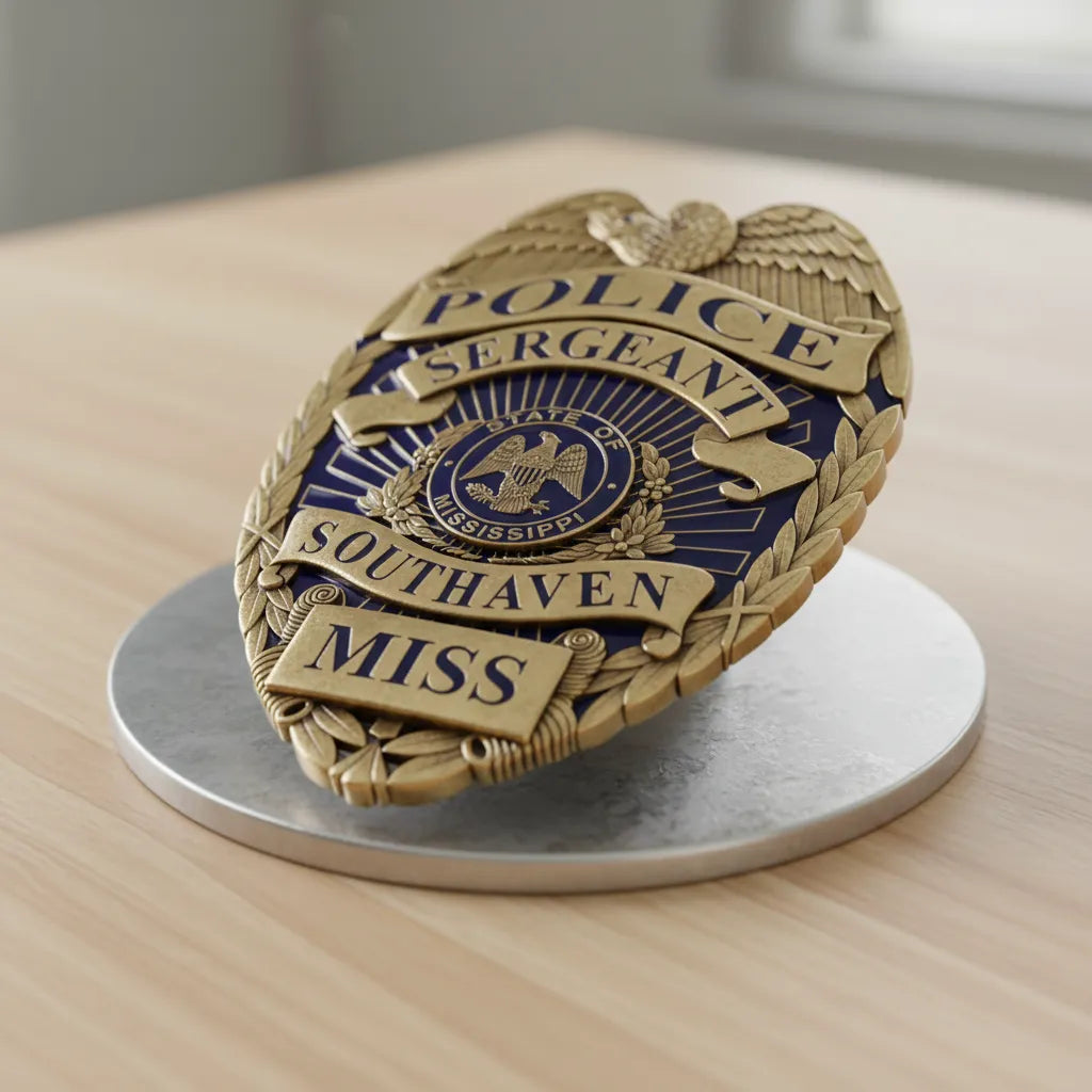 Southaven Police Sergeant Badge SVG

Mississippi Law Enforcement Vector

Police Sergeant Badge Engraving File

Southaven Police Sign CNC File

Sergeant Badge Vector for Laser Cutting