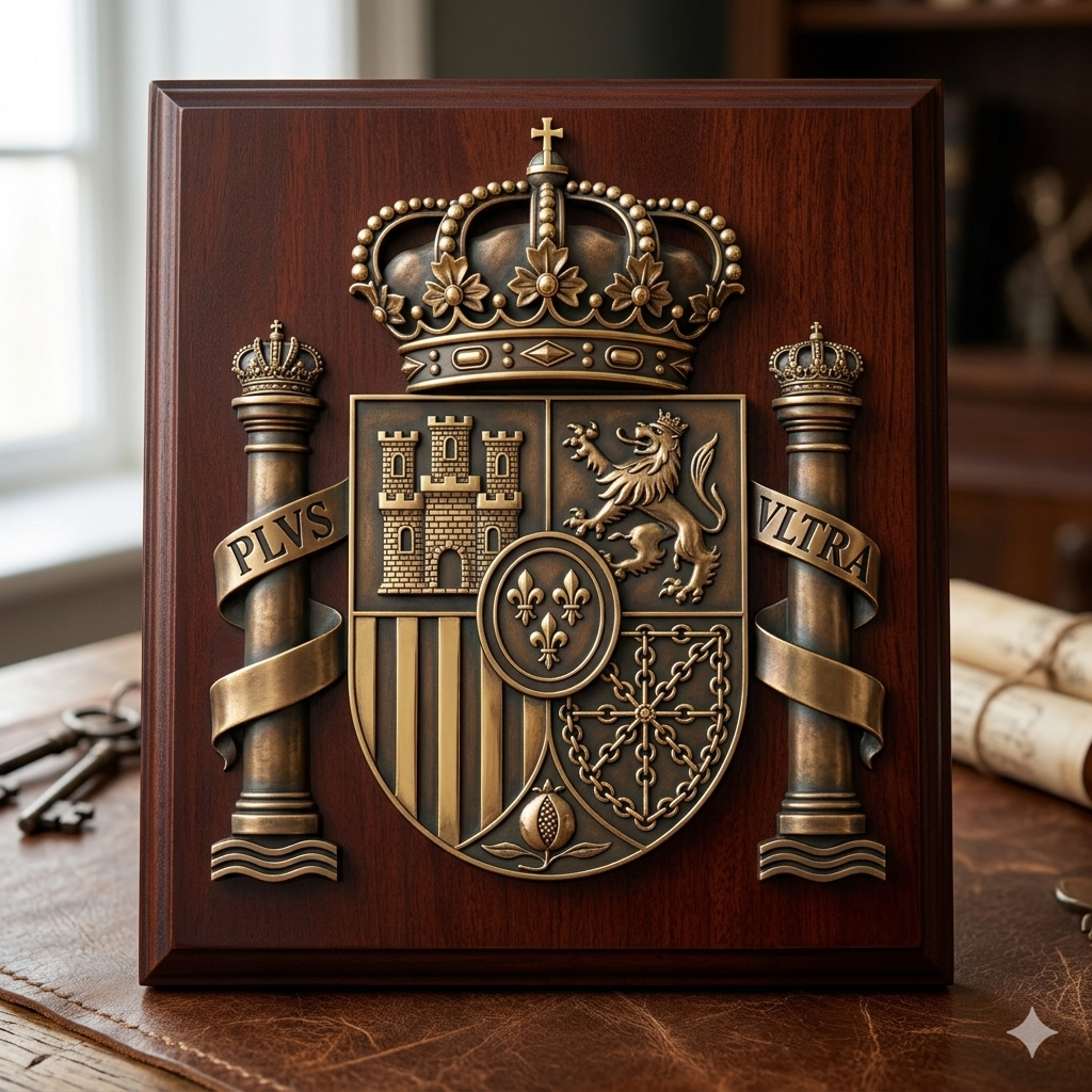 Coat of Arms of Spain SVG for CNC

Spain National Emblem Vector for Laser Engraving

Spanish Royal Seal Emblem for Wood Carving

Professional Spain Coat of Arms Vector Design

Spain SVG Emblem Logo for CNC Router Projects