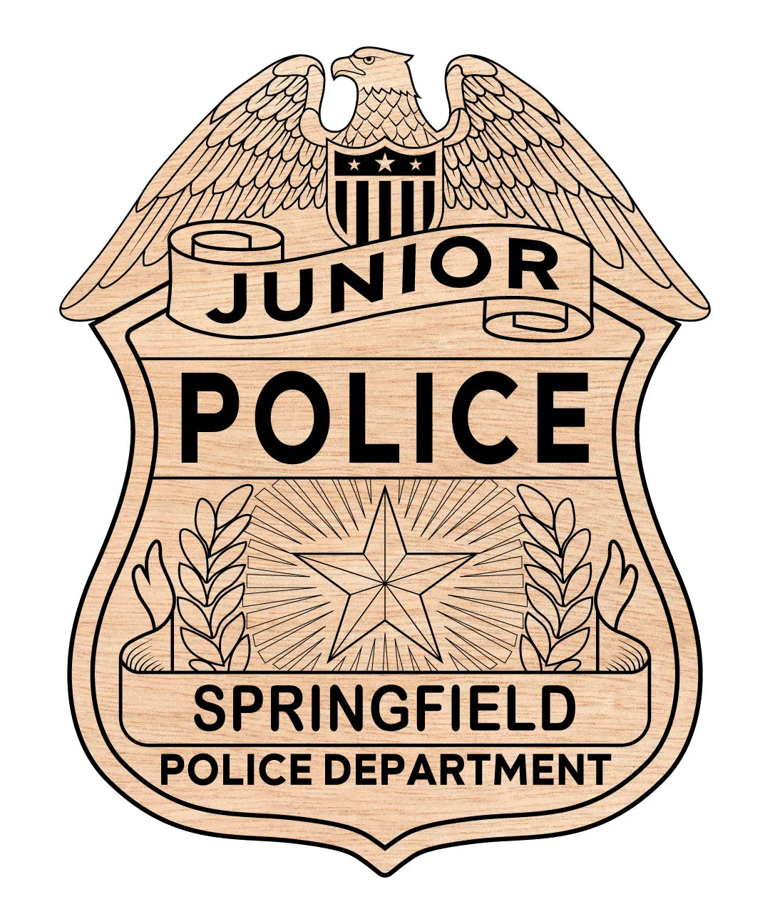 Springfield Junior Police Officer Badge Minnesota SVG Minnesota Law Enforcement Vector