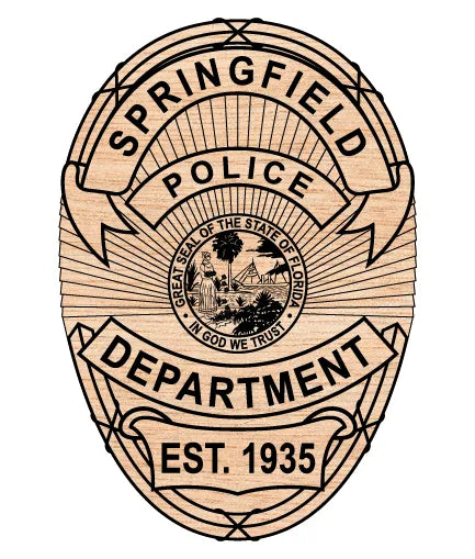 Springfield Police Department Badge SVG Florida Law Enforcement Vector