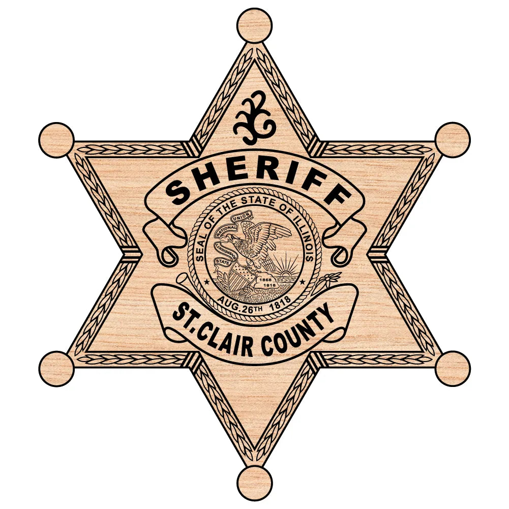 St. Clair County Sheriff Office Badge SVG Illinois Law Enforcement Vector