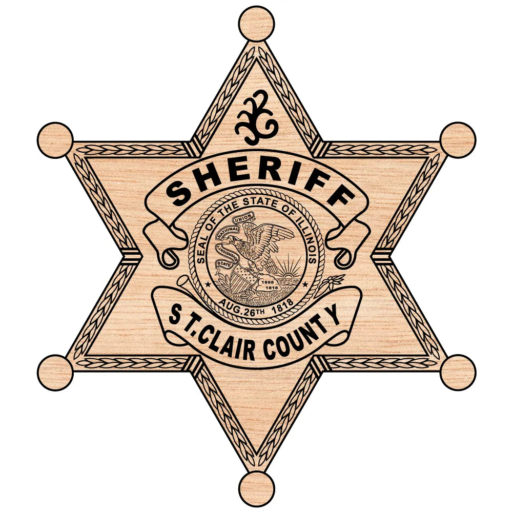 St. Clair County Sheriff Office Badge SVG Illinois Law Enforcement Vector