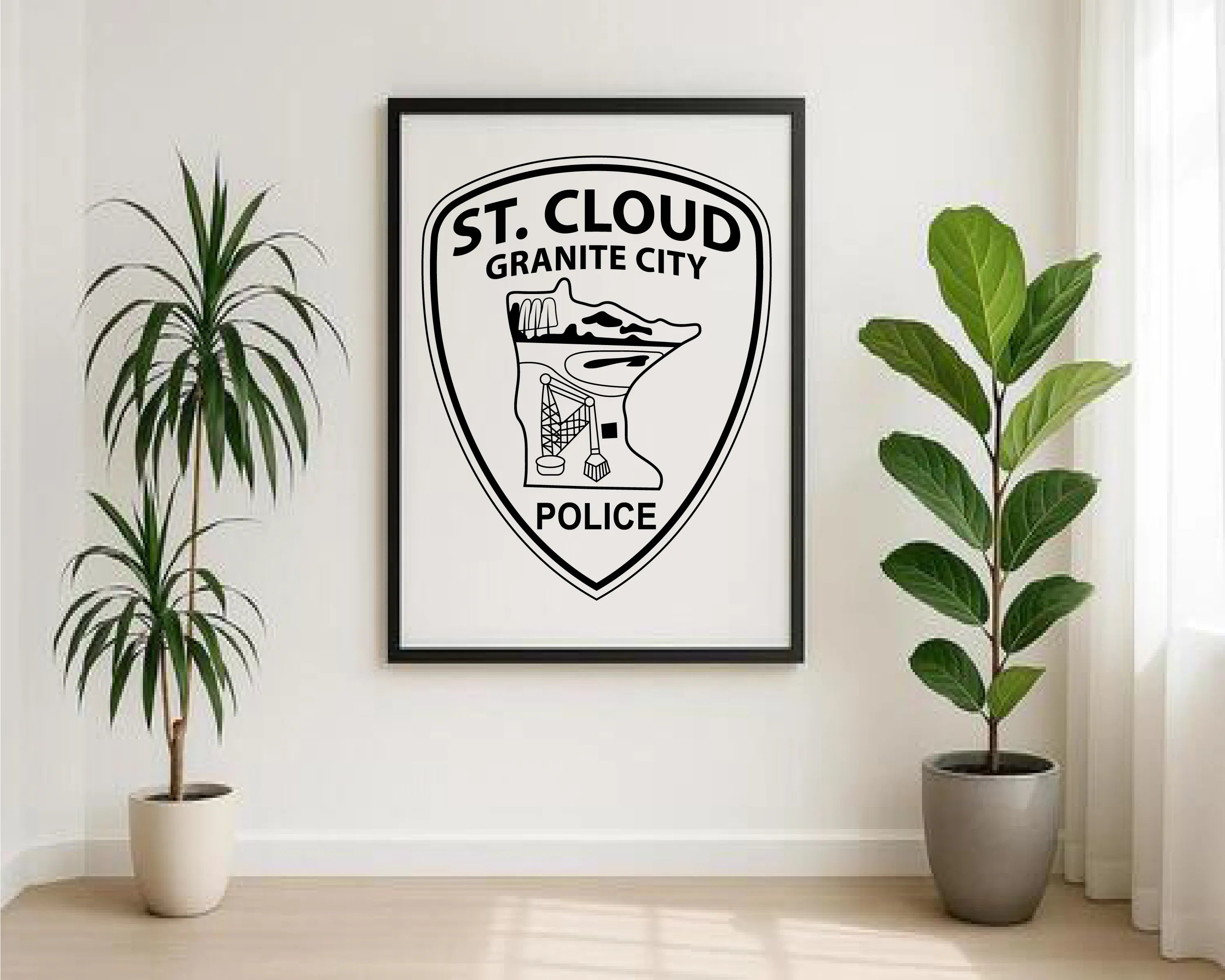 St. Cloud Granite City Police Patch SVG Minnesota Law Enforcement Vector