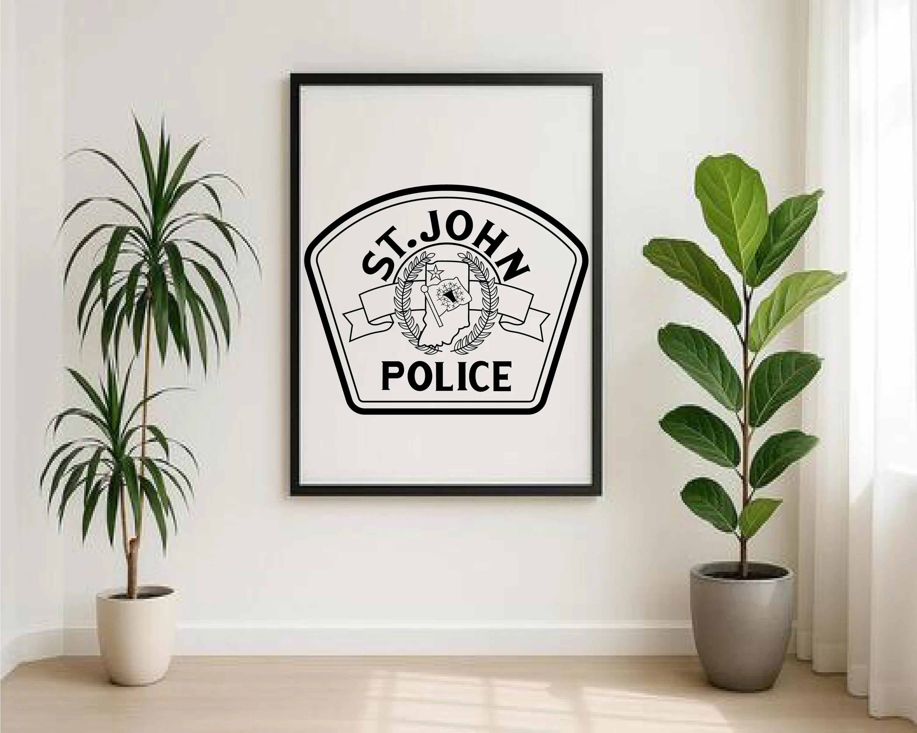 St. John Police Department Patch SVG Indiana Law Enforcement Vector