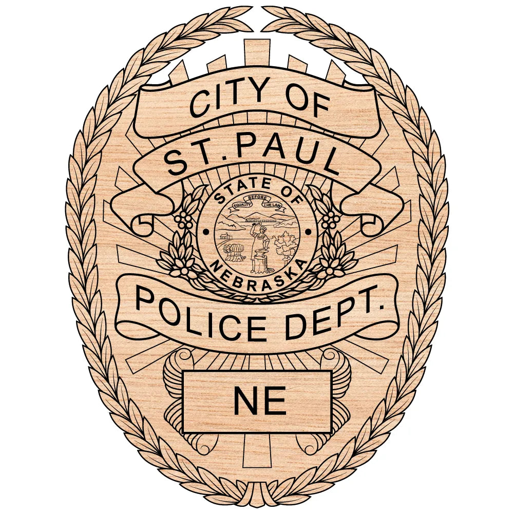 St. Paul Police Department Badge SVG Nebraska Law Enforcement Vector