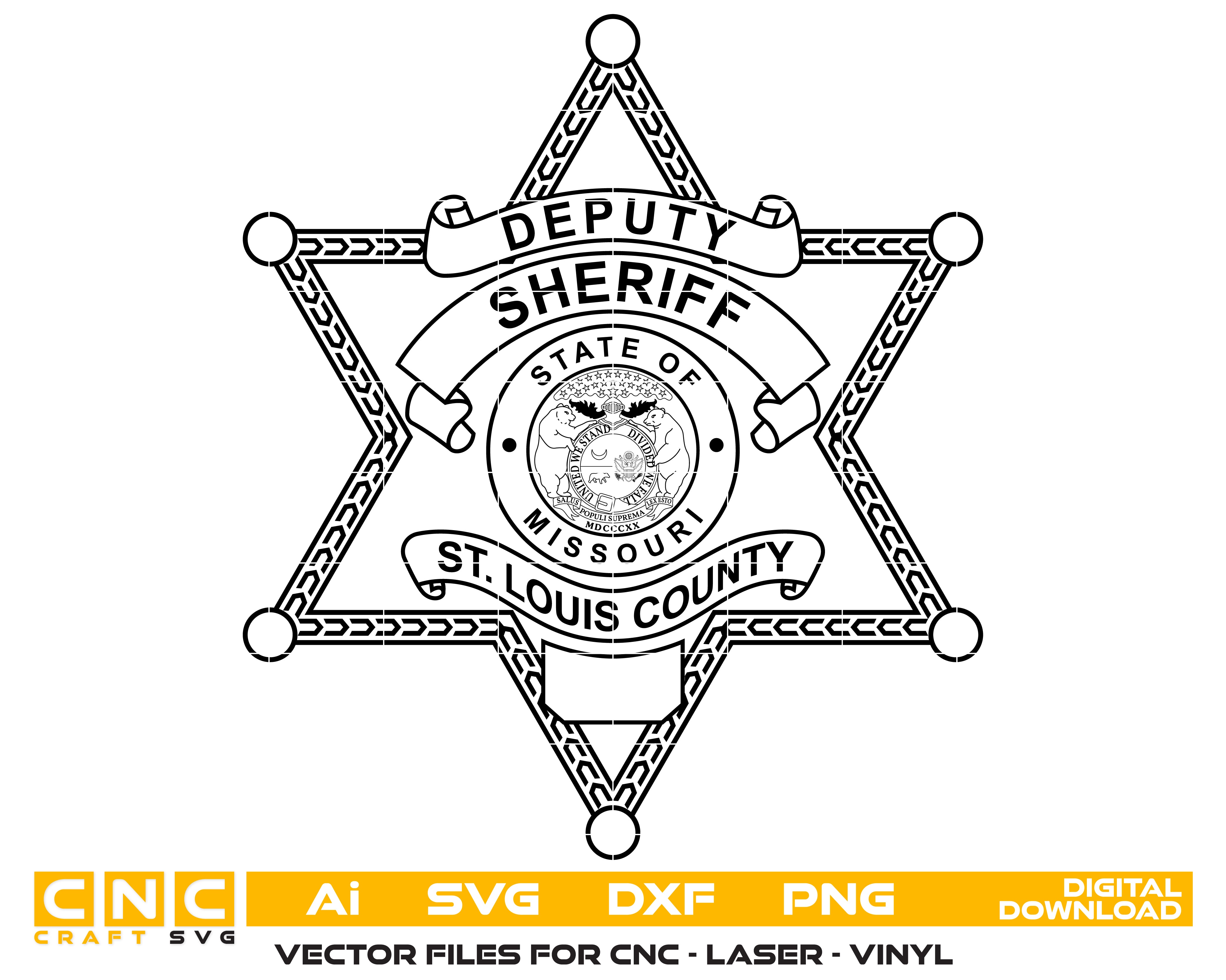 St. Louis County Deputy Sheriff Badge SVG
St. Louis County Sheriff Badge Vector
Law Enforcement Badge St. Louis County
Deputy Sheriff Badge SVG
St. Louis County Sheriff Emblem