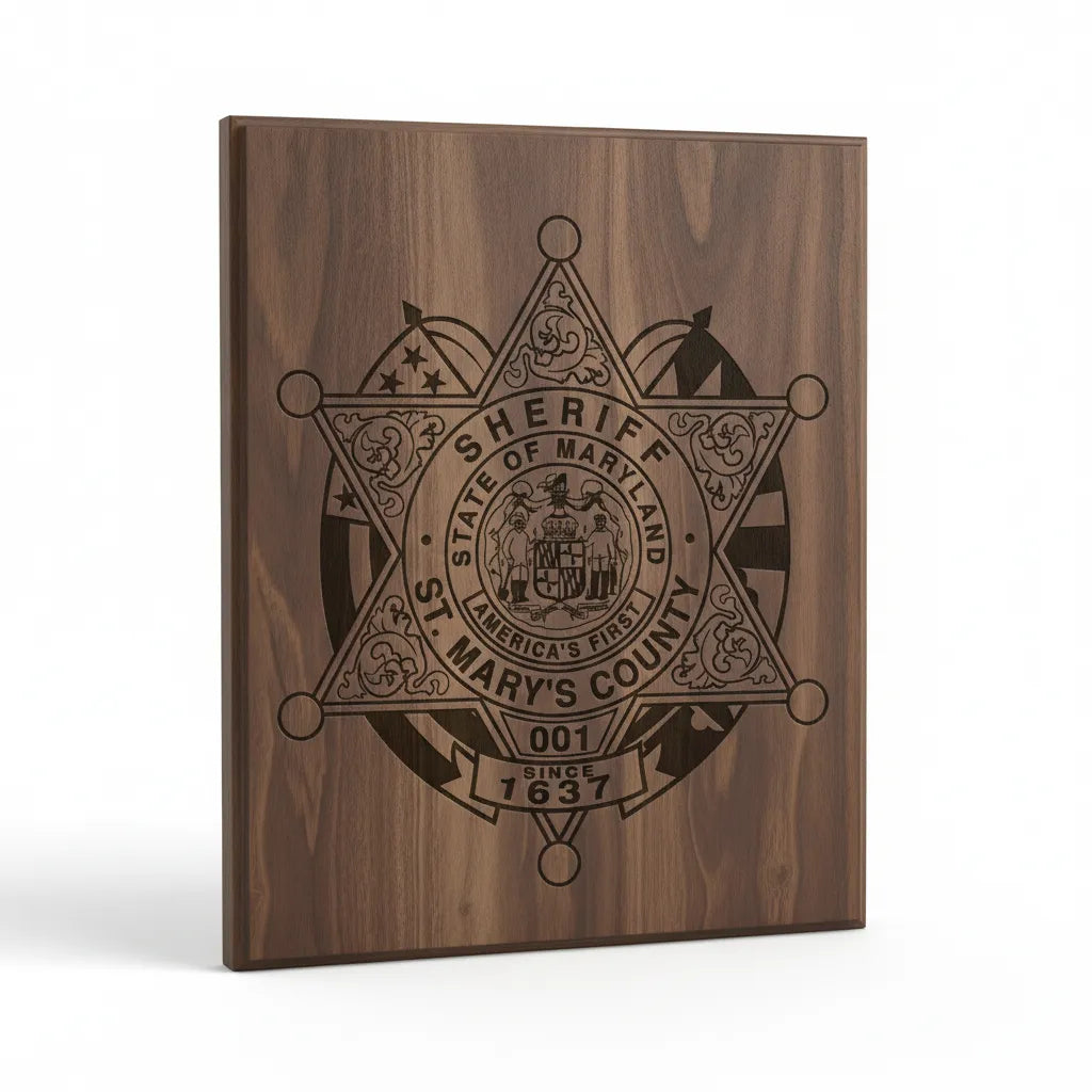 St. Marys County MD Sheriff Badge SVG

Maryland Law Enforcement Star Vector

State of Maryland Seal Engraving File

Americas First Sheriff Badge CNC File

6 Point Star Deputy Vector for Lasers