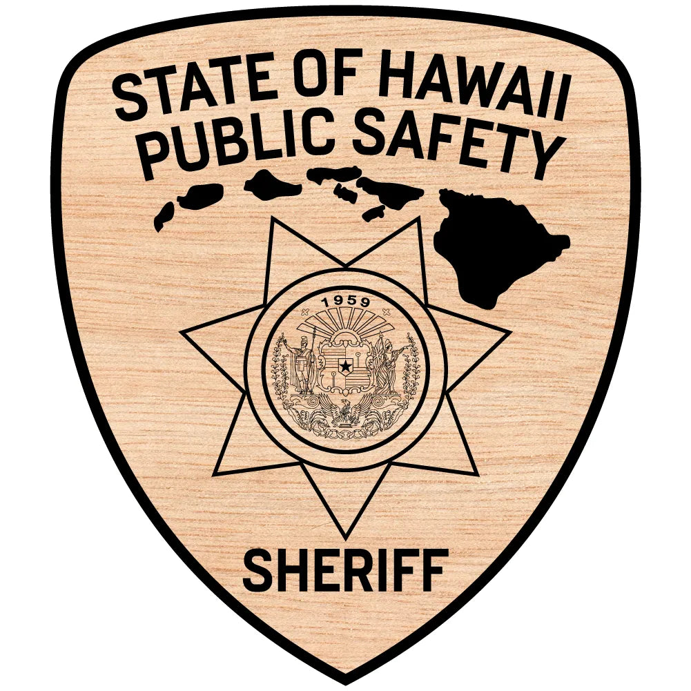 State of Hawaii Public Safety Sheriff Patch SVG Hawaii Law Enforcement Vector