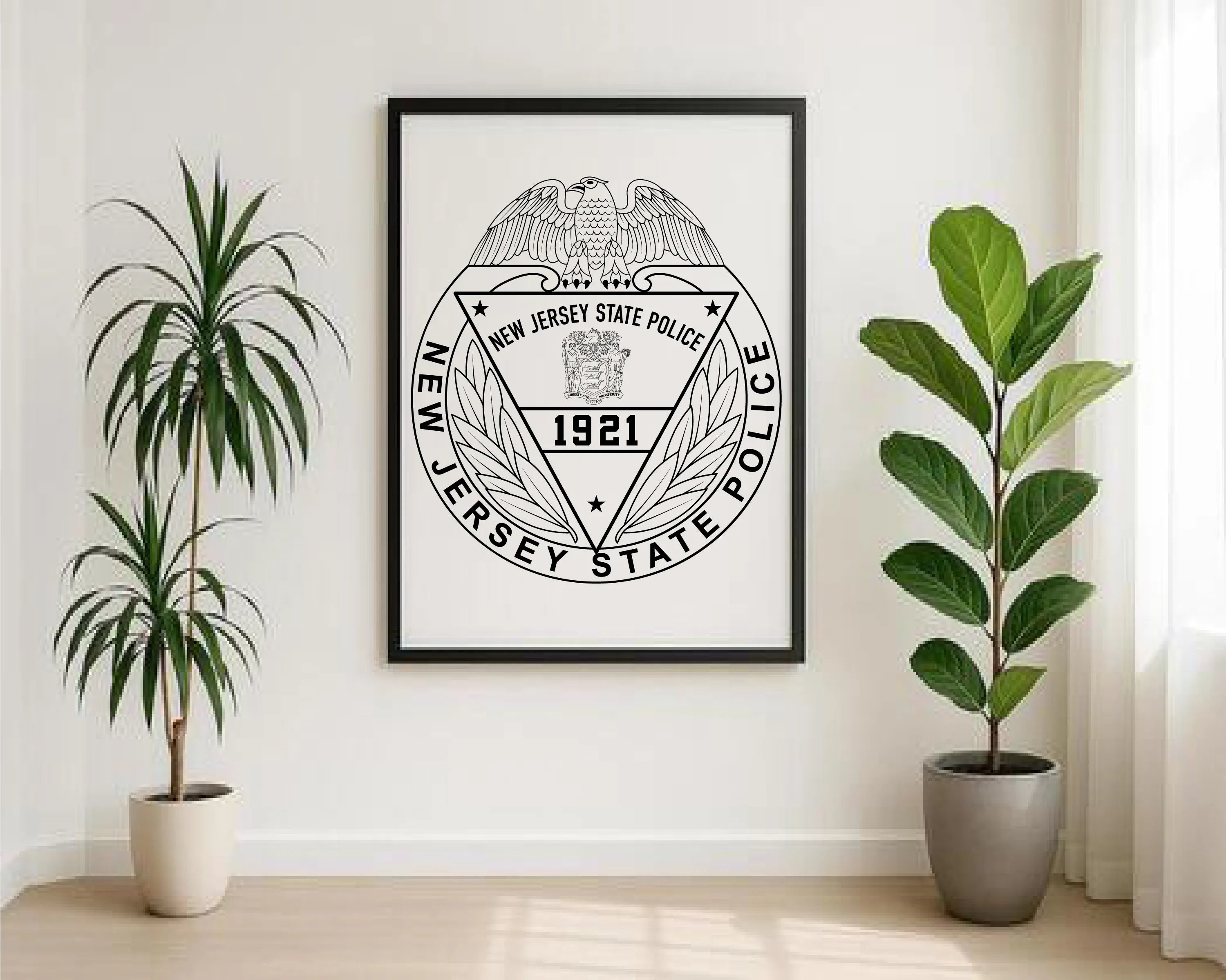 State Police Badge New Jersey SVG New Jersey Law Enforcement Vector