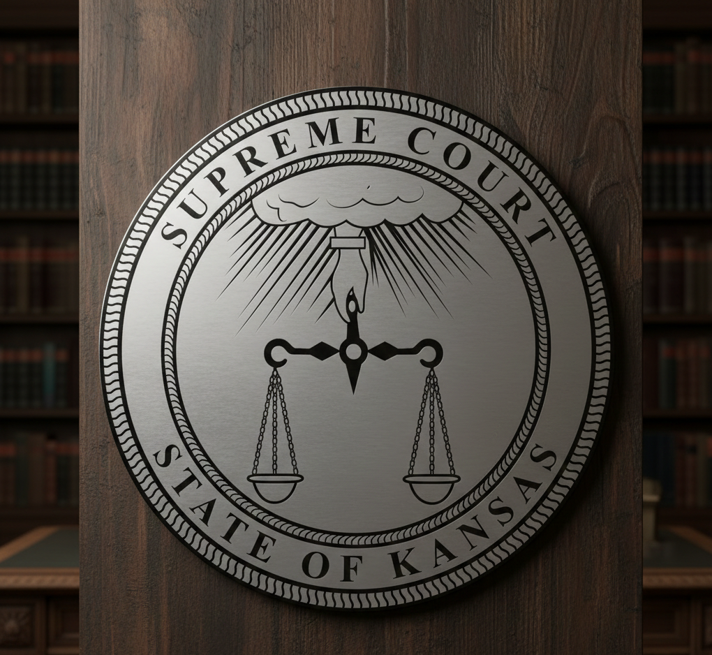 Kansas Supreme Court Seal SVG

State of Kansas Judicial Emblem

Hand Holding Scales of Justice Vector

Legal Seal for Laser Engraving

Kansas Court Logo CNC File