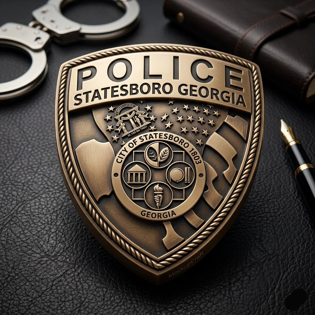 City of Statesboro Police Patch SVG for CNC

Statesboro GA Police Emblem Vector for Laser Engraving

Statesboro Georgia Police Patch for Wood Carving

Professional Statesboro Law Enforcement Badge Design

Statesboro GA Police SVG Logo for CNC Router Projects