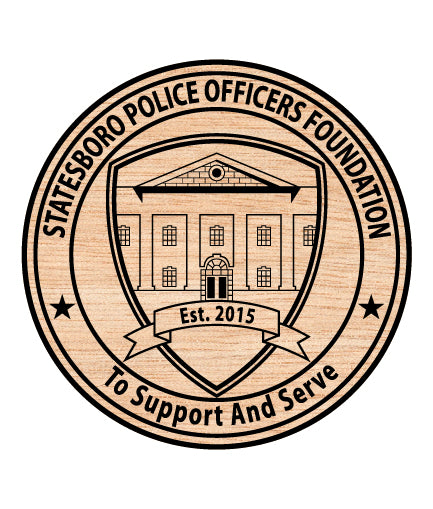 Statesboro Police Officers Foundation Patch SVG

Georgia Law Enforcement Vector Design

Police Foundation Shield Engraving File

Statesboro Police Sign CNC File

Columned Building Patch Vector for Laser Cutting